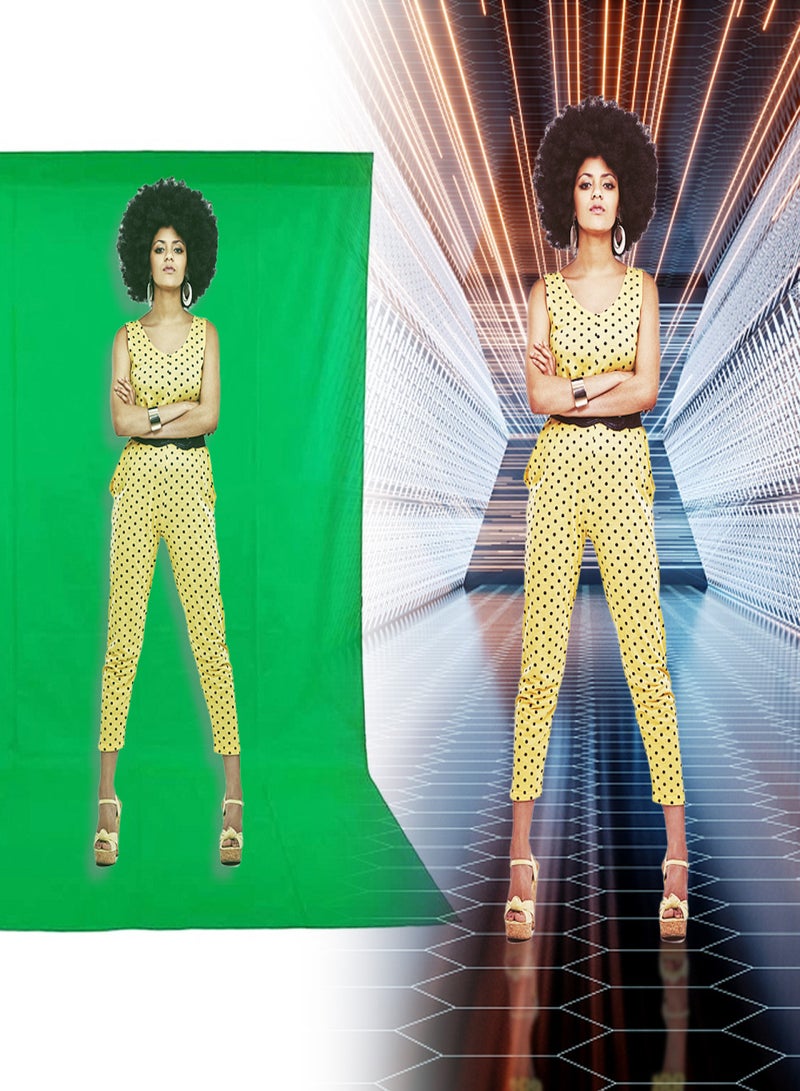 1.6 x 3M / 5 x 10FT Photography Studio Non-woven Backdrop Background Screen 3 Colors for Option Black White Green  - Image 2