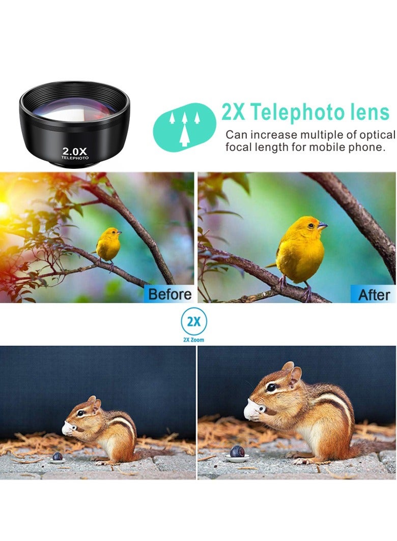 Generic Phone Camera Lens, 210 °Fisheye Lens + 120 °Wide Angle + 25X Macro + 2X Telephoto + Star Lens + CPL + 6 Kaleidoscope 7 in 1 Phone Lens Kit Compatible with iPhone/Samsung/Google Pixel etc  - Image 5
