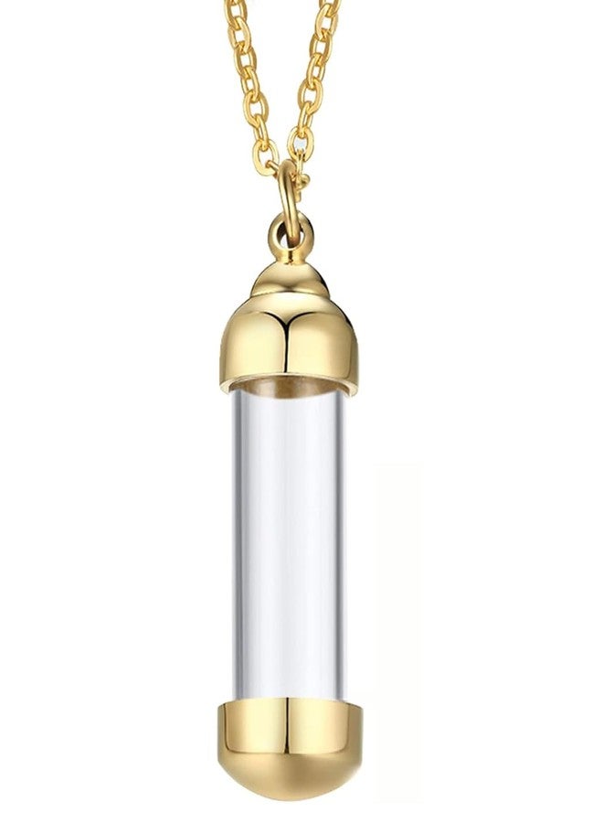 CartHome Vial necklace,Necklace,Girls locket,Suitable for Men and Women to Wear on a Daily Basis or for Special Occasions to Commemorate Loved Ones Can be Opened with a Small Bottle Pendant - Image 1
