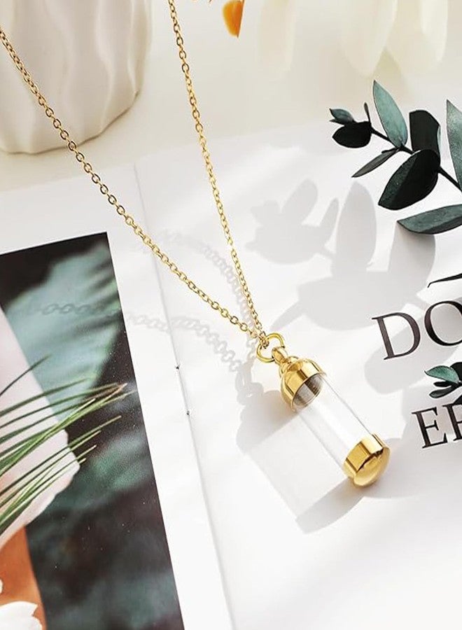 CartHome Vial necklace,Necklace,Girls locket,Suitable for Men and Women to Wear on a Daily Basis or for Special Occasions to Commemorate Loved Ones Can be Opened with a Small Bottle Pendant - Image 5