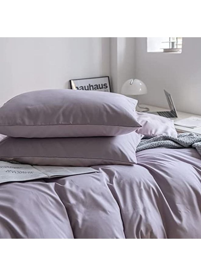 llwoo Single Size Bedsheet Set T Pink Color Comforter 250 Thread Count Full Sheet Set 1 Fitted Sheet 1 Duvet Cover 2 Pillowcases 120*200+25cm  - Image 5