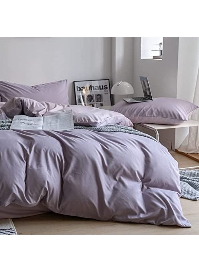 llwoo Single Size Bedsheet Set T Pink Color Comforter 250 Thread Count Full Sheet Set 1 Fitted Sheet 1 Duvet Cover 2 Pillowcases 120*200+25cm  - Image 2