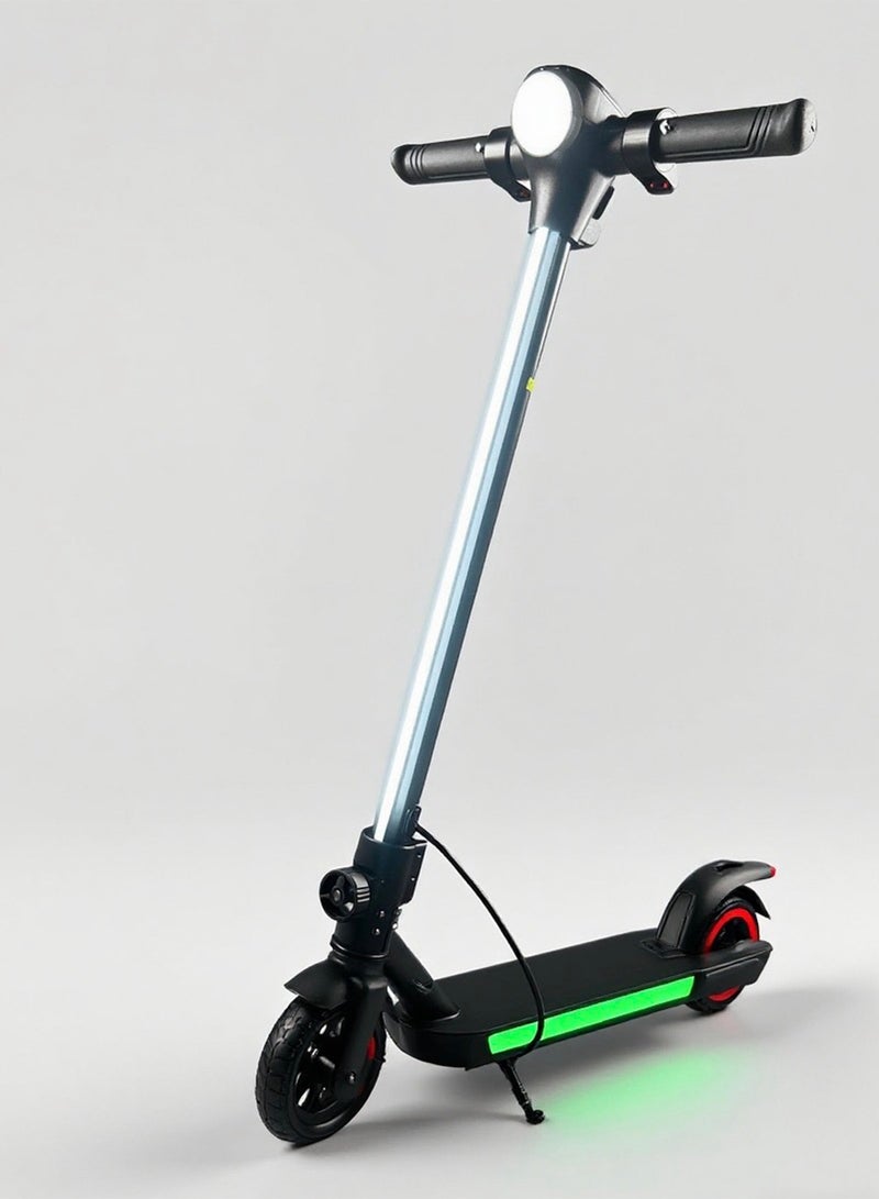 Bebi سكوتر خفيف الوزن وقابل للطي بقوة 24 فولت 2.5 أمبير، مزود بمعدات واقية، مناسب للأطفال من عمر 5 سنوات فما فوق، مثالي للمدرسة والحرم الجامعي وركوب الحديقة، أسود - Image 1