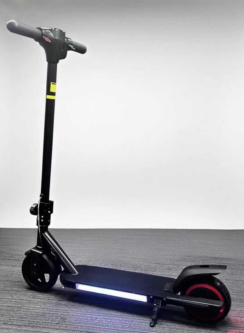 Bebi سكوتر خفيف الوزن وقابل للطي بقوة 24 فولت 2.5 أمبير، مزود بمعدات واقية، مناسب للأطفال من عمر 5 سنوات فما فوق، مثالي للمدرسة والحرم الجامعي وركوب الحديقة، أسود - Image 2