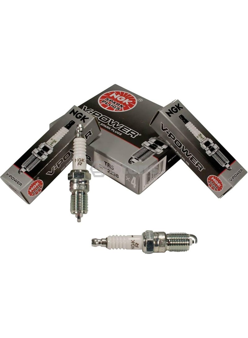 NGK Spark Plug, NGK V-Power, 14 mm Thread, 0.708 in Reach, Tapered Seat, Stock Number 2238, Resistor, Each - Image 2