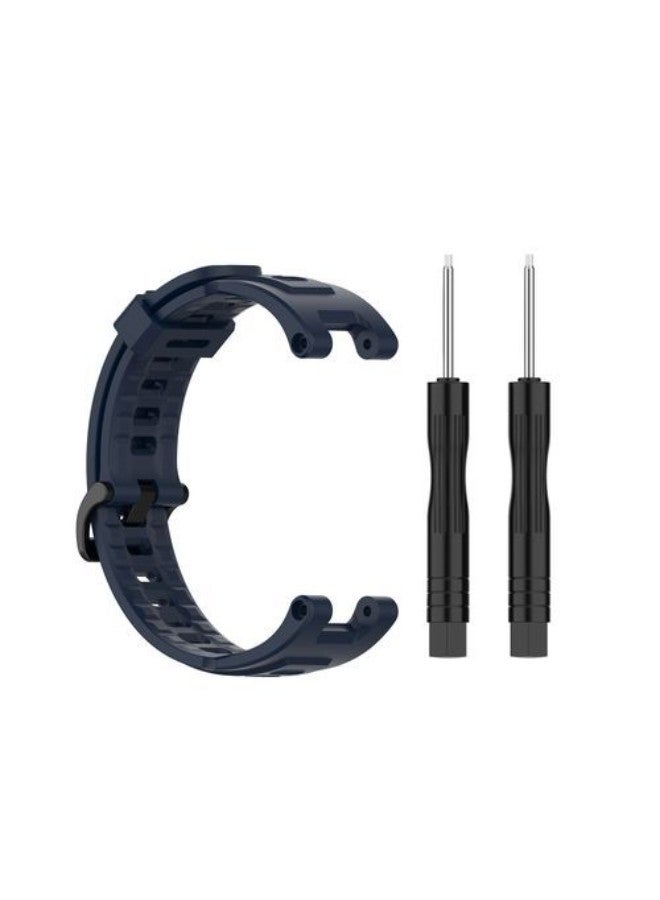 For Amazfit T-Rex Pro Silicone Replacement Strap Watchband With Dismantling Tools Blue