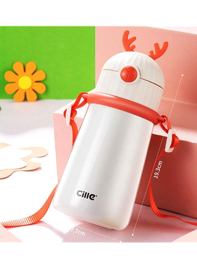 NIBEMINENT Kindergarten Portable Straw Bottle White - Image 4