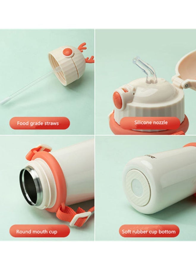 NIBEMINENT Kindergarten Portable Straw Bottle White - Image 3