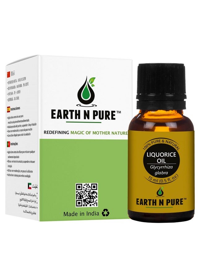 إيرث آند بيور زيت عرق السوس من Earth N Pure لتغذية البشرة والعناية بالجسم | 15 مل  - Image 1