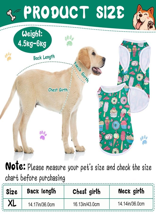 Saintrygo 10 Pcs Lovely Puppy Shirts Print Dog Clothes Breathable Summer Pet Cartoon Dog Shirt Clothes Sweatshirt for Puppy Cartoon Shirt Sweatshirt to Cat(X-Large) - Image 2