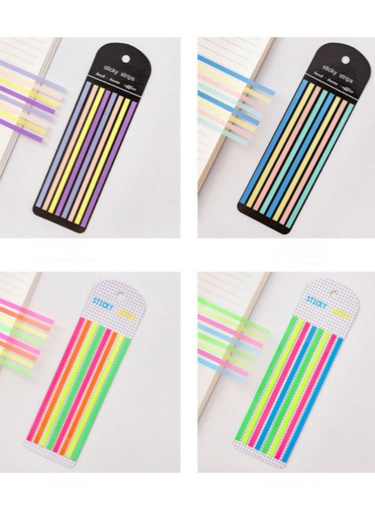 Generic - 1280Pcs Transparent Highlighter Tape Set Removable Sticky Tabs For Annotating Books Long Strips Page Markers - Image 1