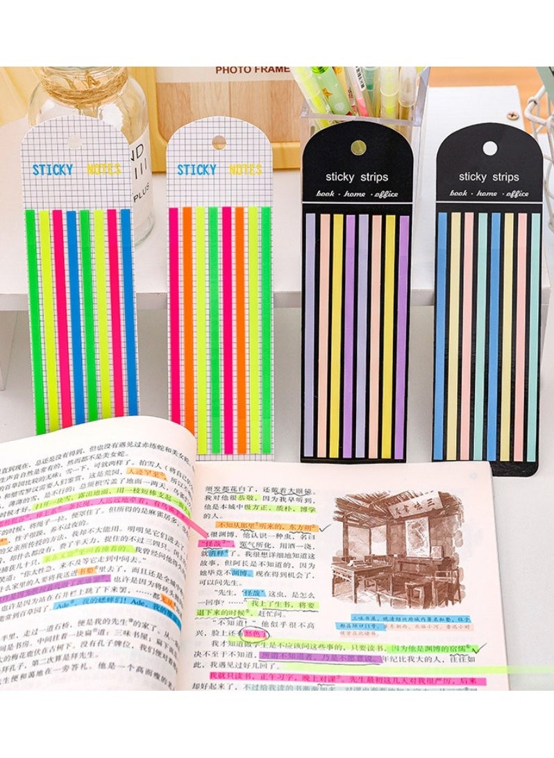 Generic - 1280Pcs Transparent Highlighter Tape Set Removable Sticky Tabs For Annotating Books Long Strips Page Markers - Image 1