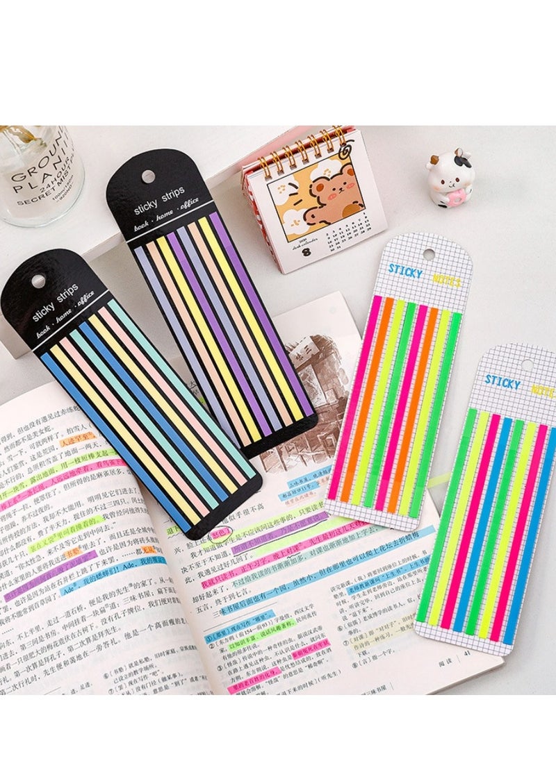 Generic - 1280Pcs Transparent Highlighter Tape Set Removable Sticky Tabs For Annotating Books Long Strips Page Markers - Image 1