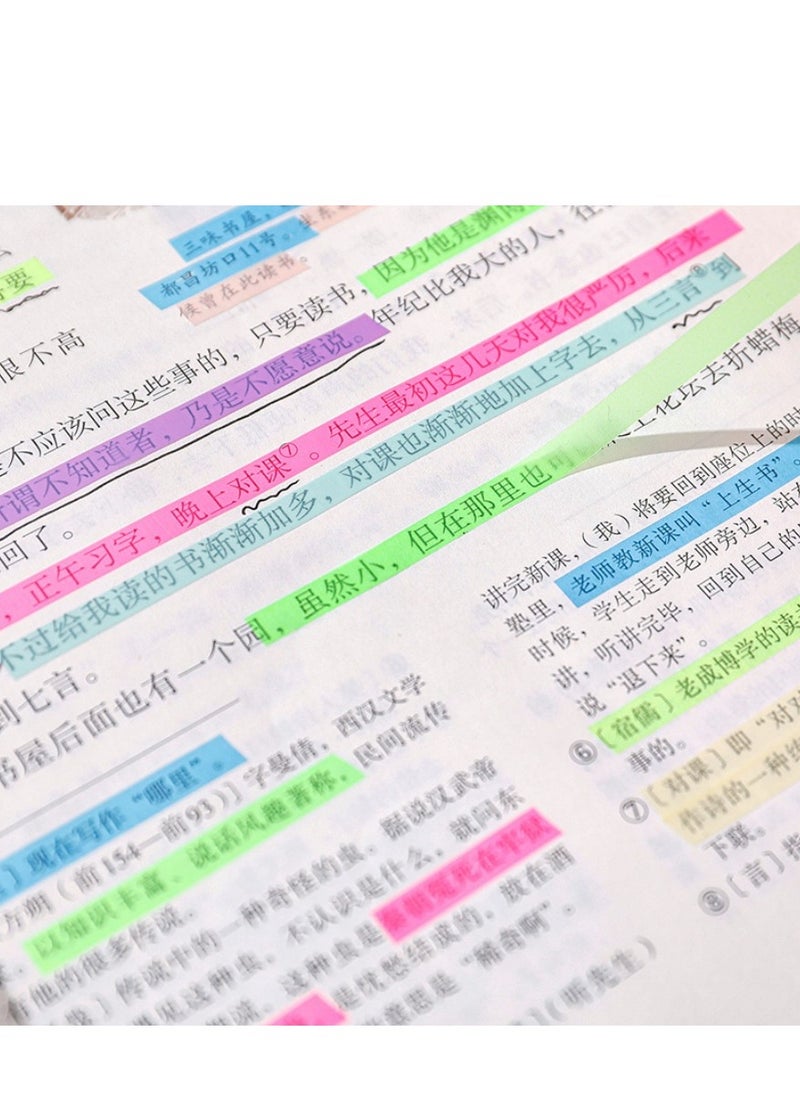 Generic - 1280Pcs Transparent Highlighter Tape Set Removable Sticky Tabs For Annotating Books Long Strips Page Markers - Image 1