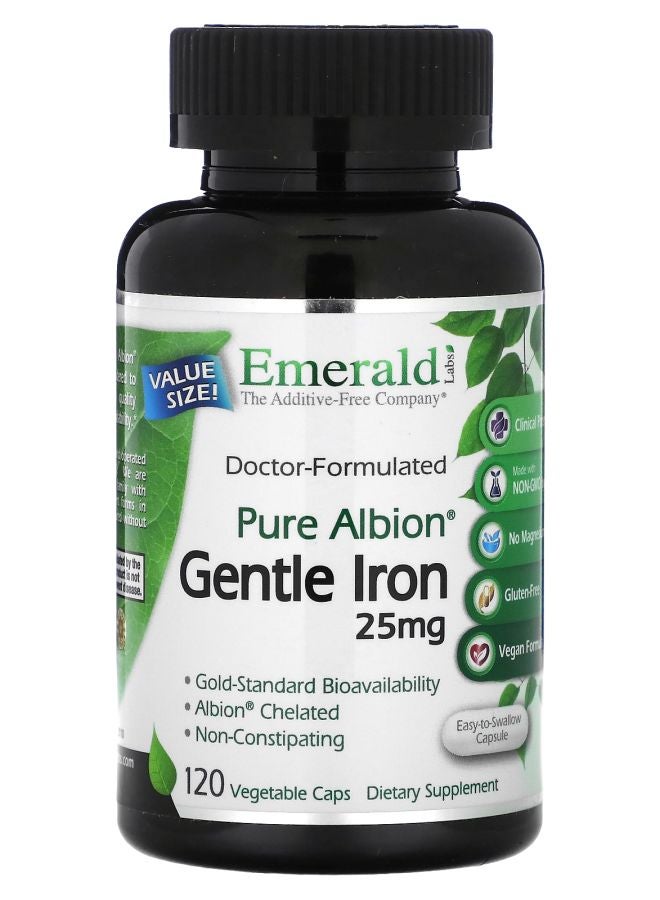 Pure Albion Gentle Iron 25 mg 120 Vegetable Caps