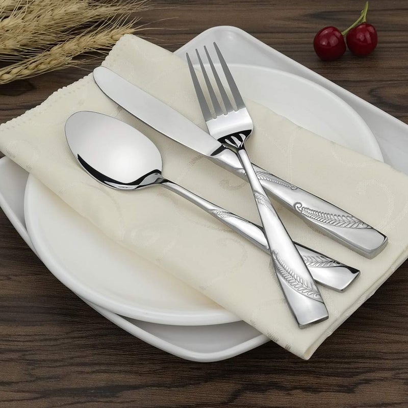 Nicesh 40-Piece Stainless Steel Flatware Cutlery  Service For 8 - Image 3