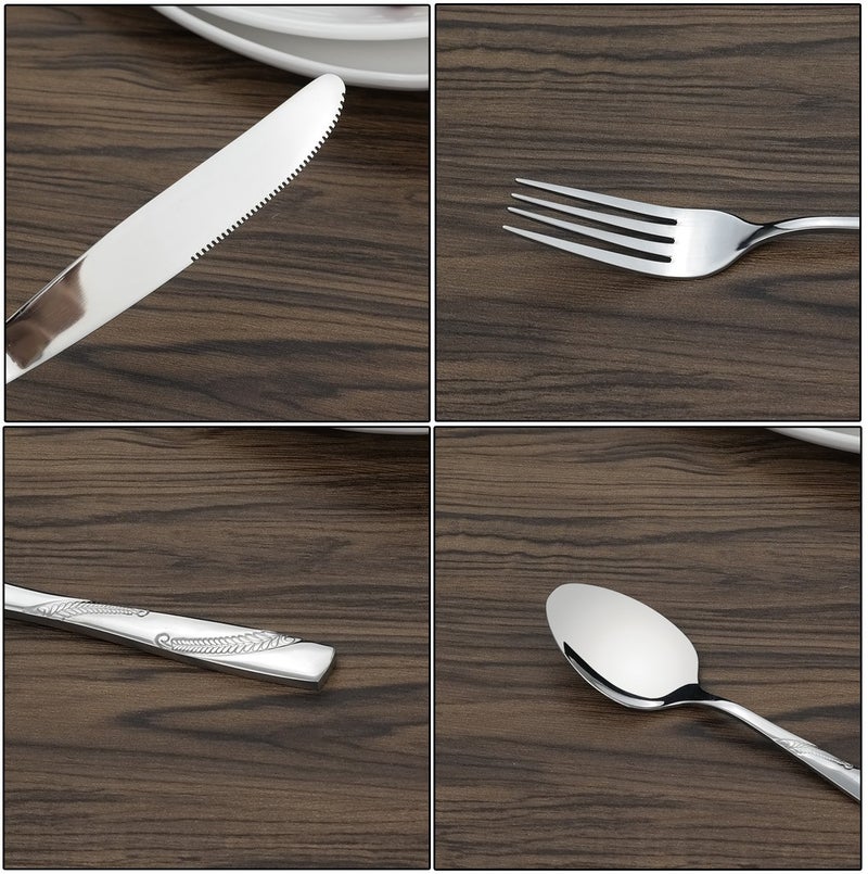 Nicesh 40-Piece Stainless Steel Flatware Cutlery  Service For 8 - Image 2