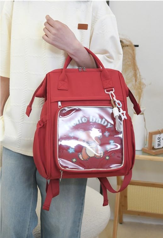 Winnies Diaper Bag For New Born Baby/Maternity Bags For Mother With Multi Compartments, Insulated Bottle Pockets (Red) - Image 3