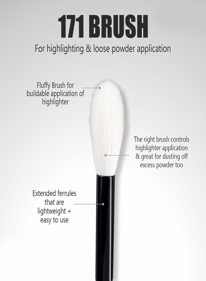 JUST GOLD Justgold Professional Makeup Brush #171 For Highlighter and loose powder application - Image 3