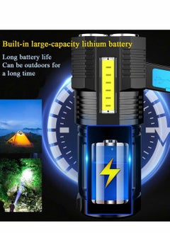 Y&D LED Flashlight Rechargeable, Handheld Torch Light for Outdoor Camping Emergency, 4 Zoomable Waterproof Ultra Bright USB Searchlight with COB Work  - Image 3