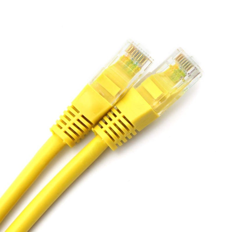RIVER FOX RJ45 CAT 5e Internet Network LAN Patch Cable for Modem, Personal Computer, Laptop, Printer, Router (1.2 Meter, Yellow) - Image 1