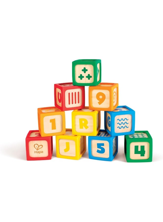 هيب مكعبات خشبية من أبس تايلز، 10 قطع، من عمر 6 أشهر - Image 1