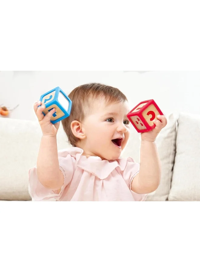 Hape Abc Tiles 10-Piece Wooden Building Blocks Set Building Blocks From 6 Months