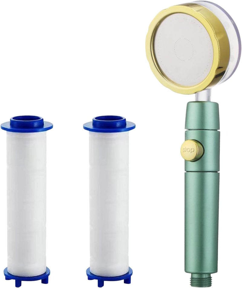 comfrt Showerheads, Household Bath Bathroom Shower Supercharged Household Bath Shower Super Strong Rain Shower Head Green - Image 2
