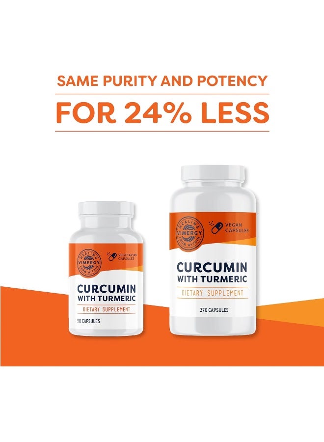 Vimergy Curcumin With Turmeric, 90 Servings Value Size Immune System Supplemen 270 Count - Image 4