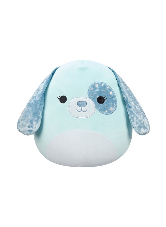 Squishmallows 12 inch Medium Plush Light Aqua Velvet Dog with Aqua Ears and Eye Patch Officially Licensed Kellytoy Plush Toy Colorful Soft Gift for Kids Girls & Boys Washable Squishy Stuff Toy Multicolor All Age  - Image 1