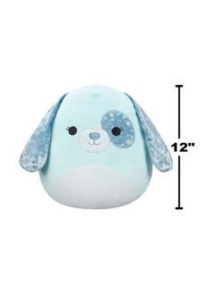 Squishmallows 12 inch Medium Plush Light Aqua Velvet Dog with Aqua Ears and Eye Patch Officially Licensed Kellytoy Plush Toy Colorful Soft Gift for Kids Girls & Boys Washable Squishy Stuff Toy Multicolor All Age  - Image 5