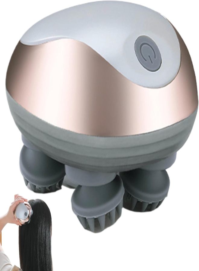 Electric head massager (third gear mode) waterproof handheld, can be used for head hair care and pet massage - Image 1
