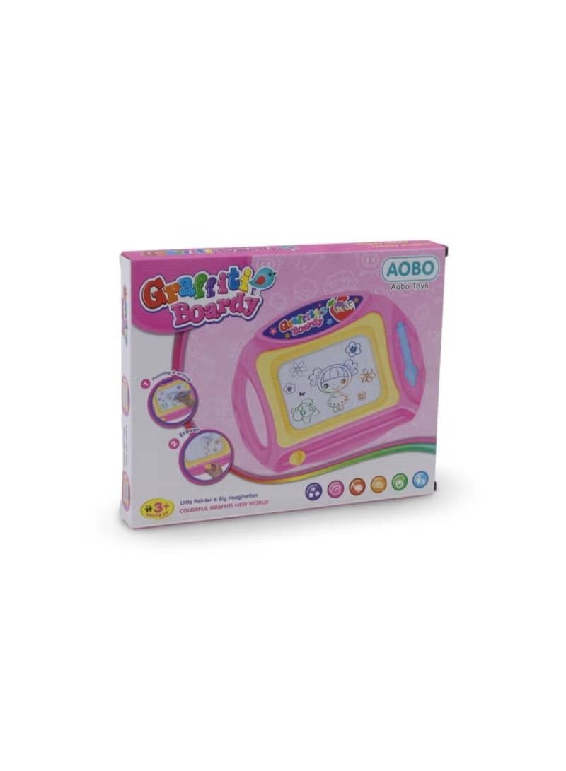 Aobo Magnetic Drawing Board for Kids - Pink Graffiti Boardy