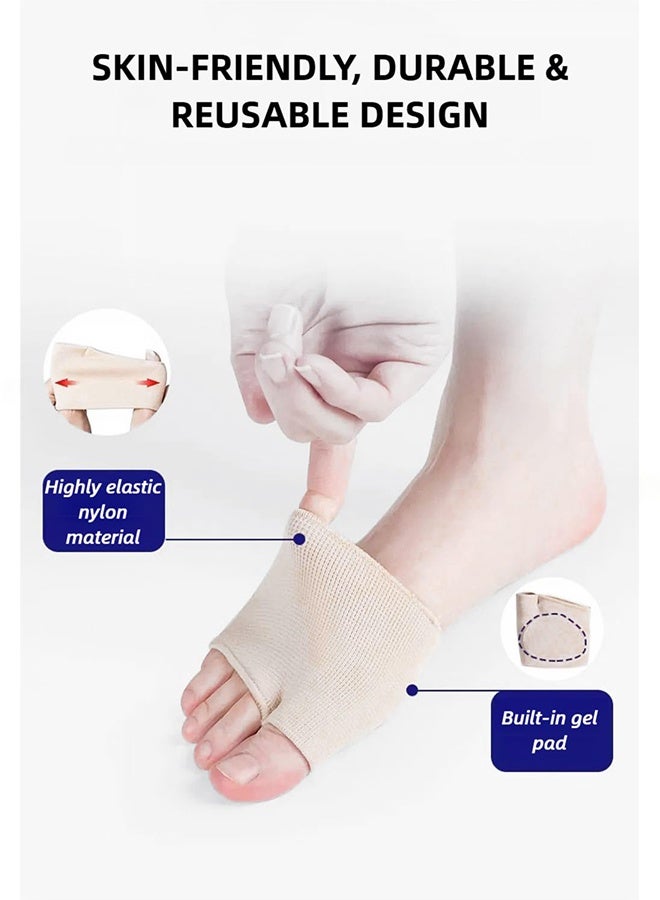 Beige Metatarsal Pads S Size,a Pair Gel Ball of Foot Cushions for Pain Relief, Morton's Neuroma, Metatarsalgia,Forefoot Pads for Women & Men Walking, Running, Standing - Image 4
