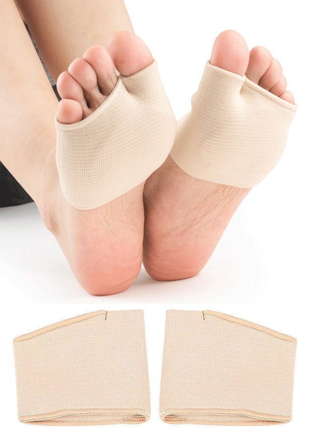 Beige Metatarsal Pads S Size,a Pair Gel Ball of Foot Cushions for Pain Relief, Morton's Neuroma, Metatarsalgia,Forefoot Pads for Women & Men Walking, Running, Standing - Image 1