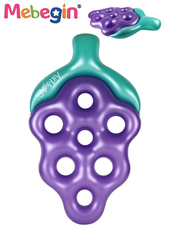 MEBEGIN - Grape Shape Giant Inflatable Pool Float 200*120cm, Inflatable Pool Floats, Inflatable Raft for Summer, Giant Pool Lounger, Pool Accessories, Lake Floats Pool Toys, Summer Fun for Pool, Lake, Beach Par - Image 1