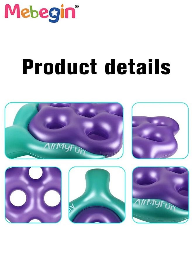 MEBEGIN - Grape Shape Giant Inflatable Pool Float 200*120cm, Inflatable Pool Floats, Inflatable Raft for Summer, Giant Pool Lounger, Pool Accessories, Lake Floats Pool Toys, Summer Fun for Pool, Lake, Beach Par - Image 1