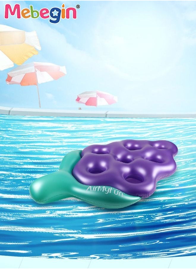 MEBEGIN - Grape Shape Giant Inflatable Pool Float 200*120cm, Inflatable Pool Floats, Inflatable Raft for Summer, Giant Pool Lounger, Pool Accessories, Lake Floats Pool Toys, Summer Fun for Pool, Lake, Beach Par - Image 1