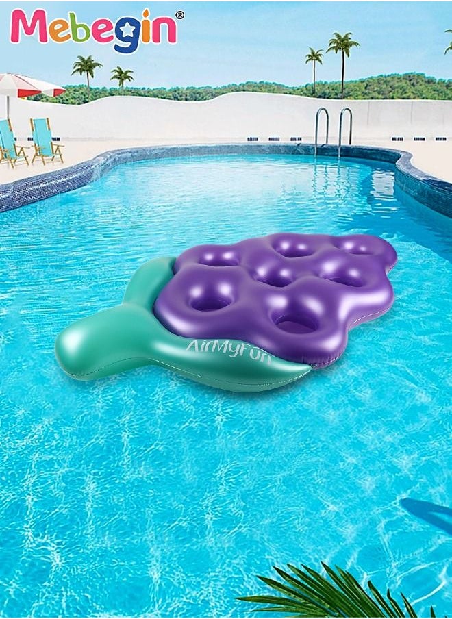 MEBEGIN - Grape Shape Giant Inflatable Pool Float 200*120cm, Inflatable Pool Floats, Inflatable Raft for Summer, Giant Pool Lounger, Pool Accessories, Lake Floats Pool Toys, Summer Fun for Pool, Lake, Beach Par - Image 1