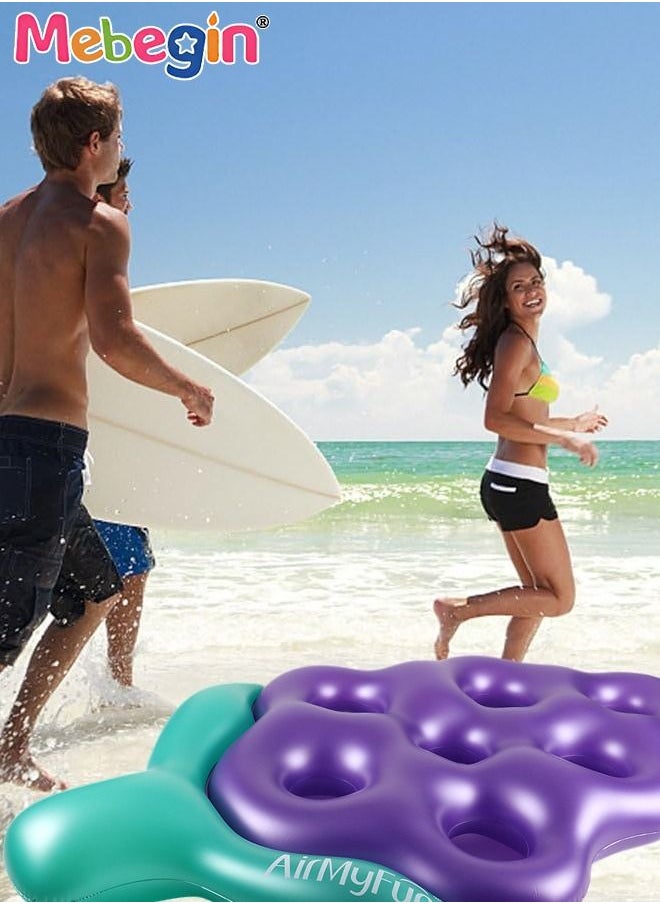 MEBEGIN - Grape Shape Giant Inflatable Pool Float 200*120cm, Inflatable Pool Floats, Inflatable Raft for Summer, Giant Pool Lounger, Pool Accessories, Lake Floats Pool Toys, Summer Fun for Pool, Lake, Beach Par - Image 1