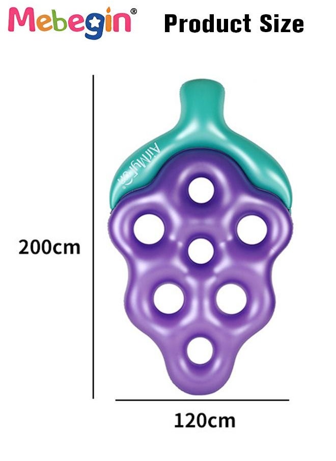MEBEGIN - Grape Shape Giant Inflatable Pool Float 200*120cm, Inflatable Pool Floats, Inflatable Raft for Summer, Giant Pool Lounger, Pool Accessories, Lake Floats Pool Toys, Summer Fun for Pool, Lake, Beach Par - Image 1