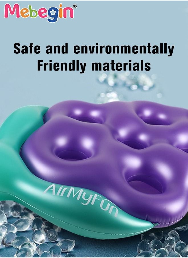 MEBEGIN - Grape Shape Giant Inflatable Pool Float 200*120cm, Inflatable Pool Floats, Inflatable Raft for Summer, Giant Pool Lounger, Pool Accessories, Lake Floats Pool Toys, Summer Fun for Pool, Lake, Beach Par - Image 1