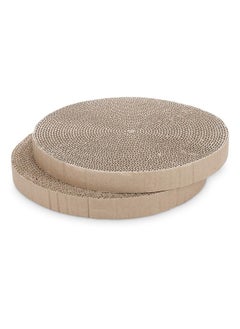 Navaris Navaris Round Cat Scratcher Pads (Pack Of 2)  13 3/8" Diameter X 1 3/8" High (34 Cm X 3.5 Cm)  Refills For Navaris Cardboard Cat Scratcher Bed 52414  - Image 1