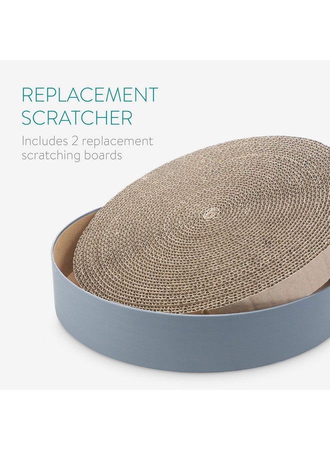 Navaris Round Cat Scratcher Pads (Pack Of 2)  13 3/8" Diameter X 1 3/8" High (34 Cm X 3.5 Cm)  Refills For Navaris Cardboard Cat Scratcher Bed 52414 - Image 3