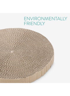 Navaris Navaris Round Cat Scratcher Pads (Pack Of 2)  13 3/8" Diameter X 1 3/8" High (34 Cm X 3.5 Cm)  Refills For Navaris Cardboard Cat Scratcher Bed 52414  - Image 4