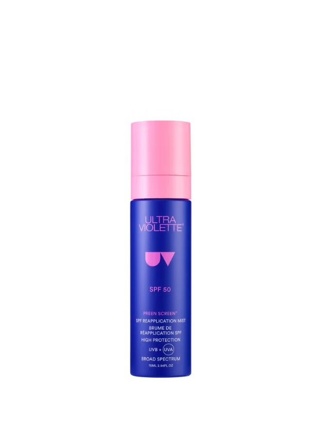 Ultra Violette Preen Screen SPF 50+ Reapplication Mist 75ml - Image 1