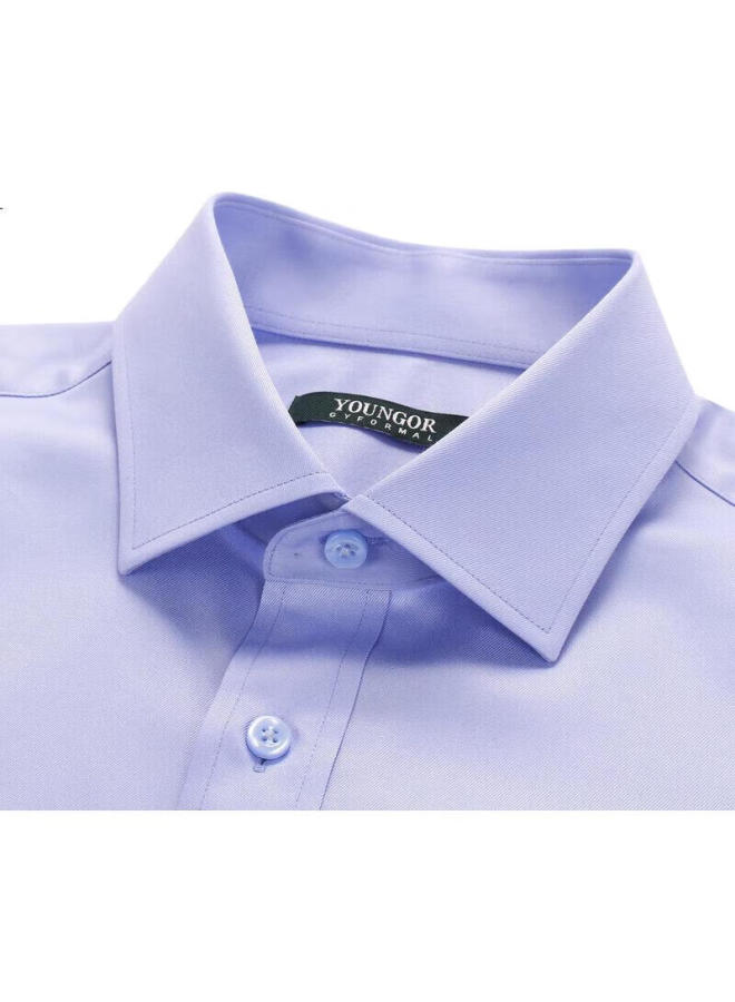 Youngor Men'S Shirt Summer Youth Men'S Casual Short Sleeve Shirt Gsdp10171Ija Light Blue 40 - Image 1