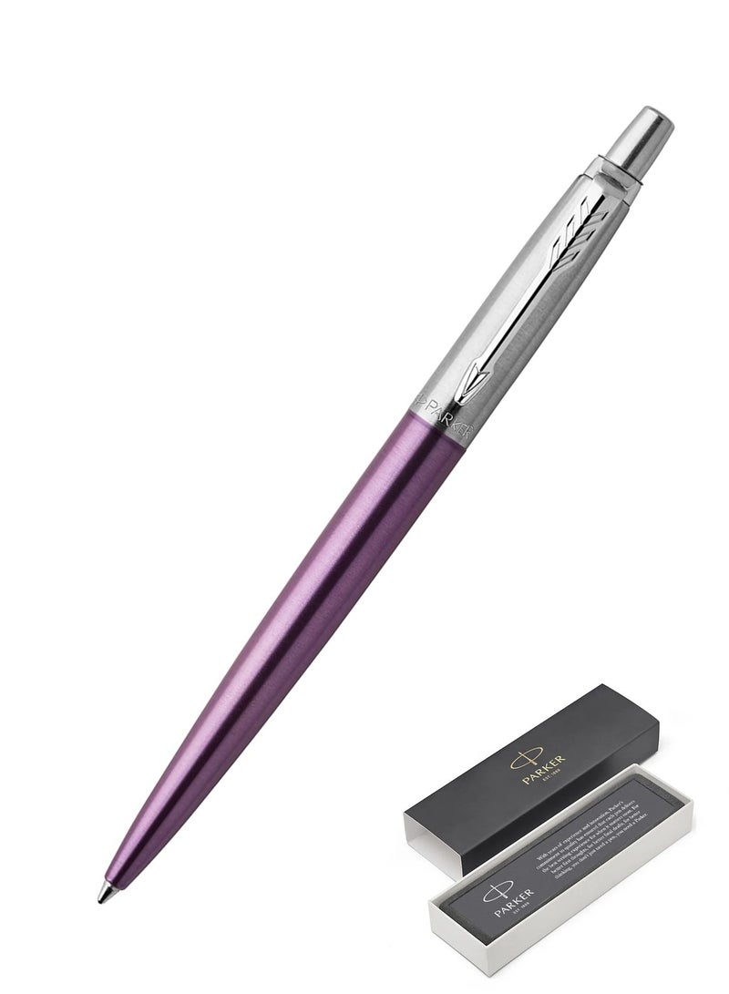 PARKER 1-Piece Jotter Ballpoint Pen Blue Ink Medium Tip Victoria Violet Barrel - Image 1