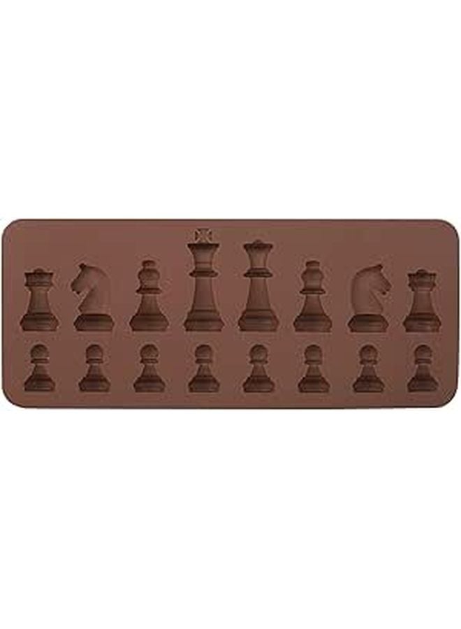 Silicone Chocolate Mold For Chess Candy Cake Topper Decoration 20.5x8.5cm - Image 1