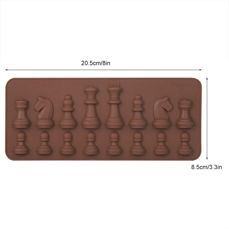 Silicone Chocolate Mold For Chess Candy Cake Topper Decoration 20.5x8.5cm - Image 3
